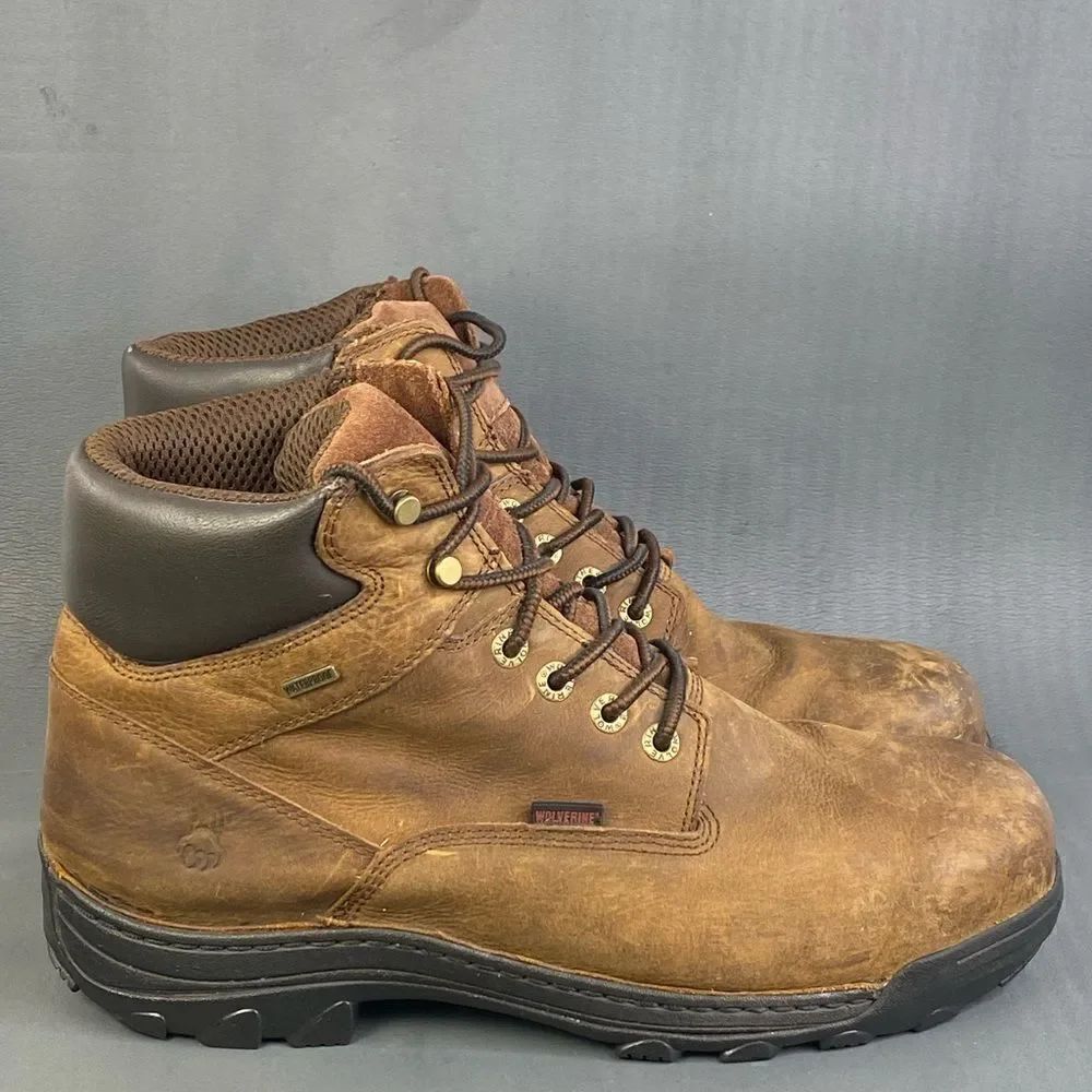 Wolverine Mens Durbin Waterproof 6Inch Work Boot shoes size 12